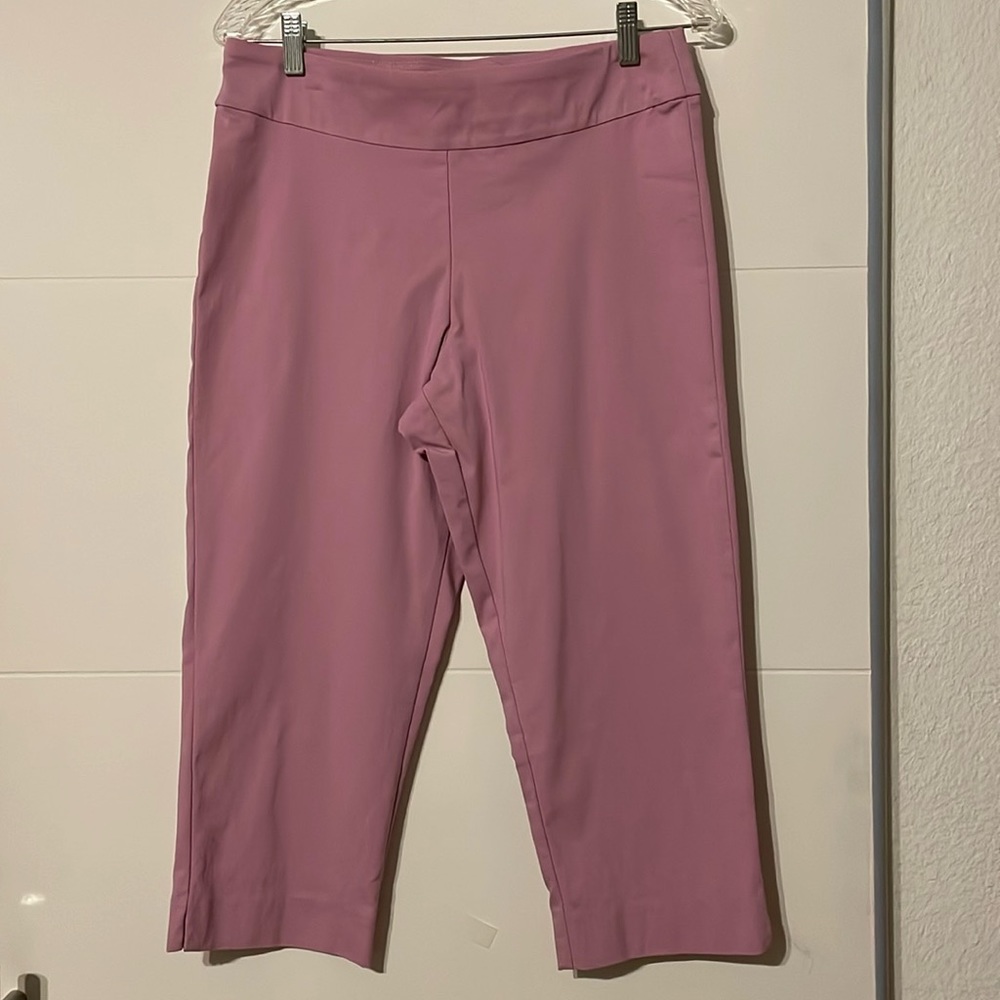 luxe eleven Women’s light Purple Plum Stretch Capris. Size 10